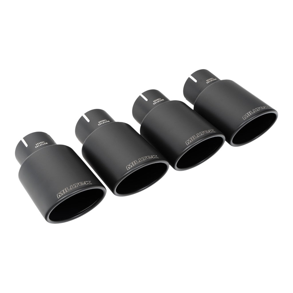 MILLTEK SSXAU1186 Cat-Back Exhaust, 2.5'' (Quad Cerakote Black Trims) for AUDI S5 Sportback RHD (B9) 2017- Photo-1
