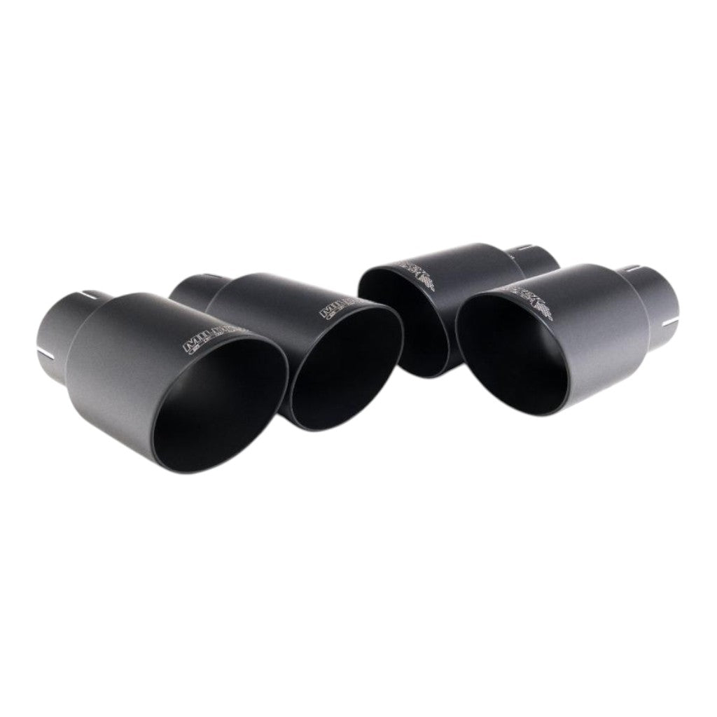 MILLTEK SSXAU1188 Cat-Back Exhaust, 2.5'' (Quad GT-90 Cerakote Black Trims) for AUDI S5 Sportback RHD (B9) 2017- Photo-1