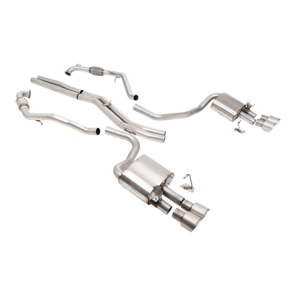 MILLTEK SSXAU1200 Cat-Back Exhaust, 2.5'' (Quad GT-100 Titanium Trims) for AUDI S5 Sportback RHD (B9) 2017- Photo-0