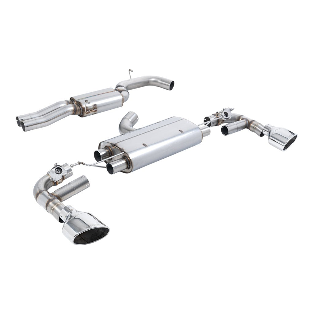 MILLTEK SSXAU961 Cat-Back Exhaust, 3.15" (Polished Trims) for AUDI TTRS 2.5L TFSI Quattro 2016- Photo-0