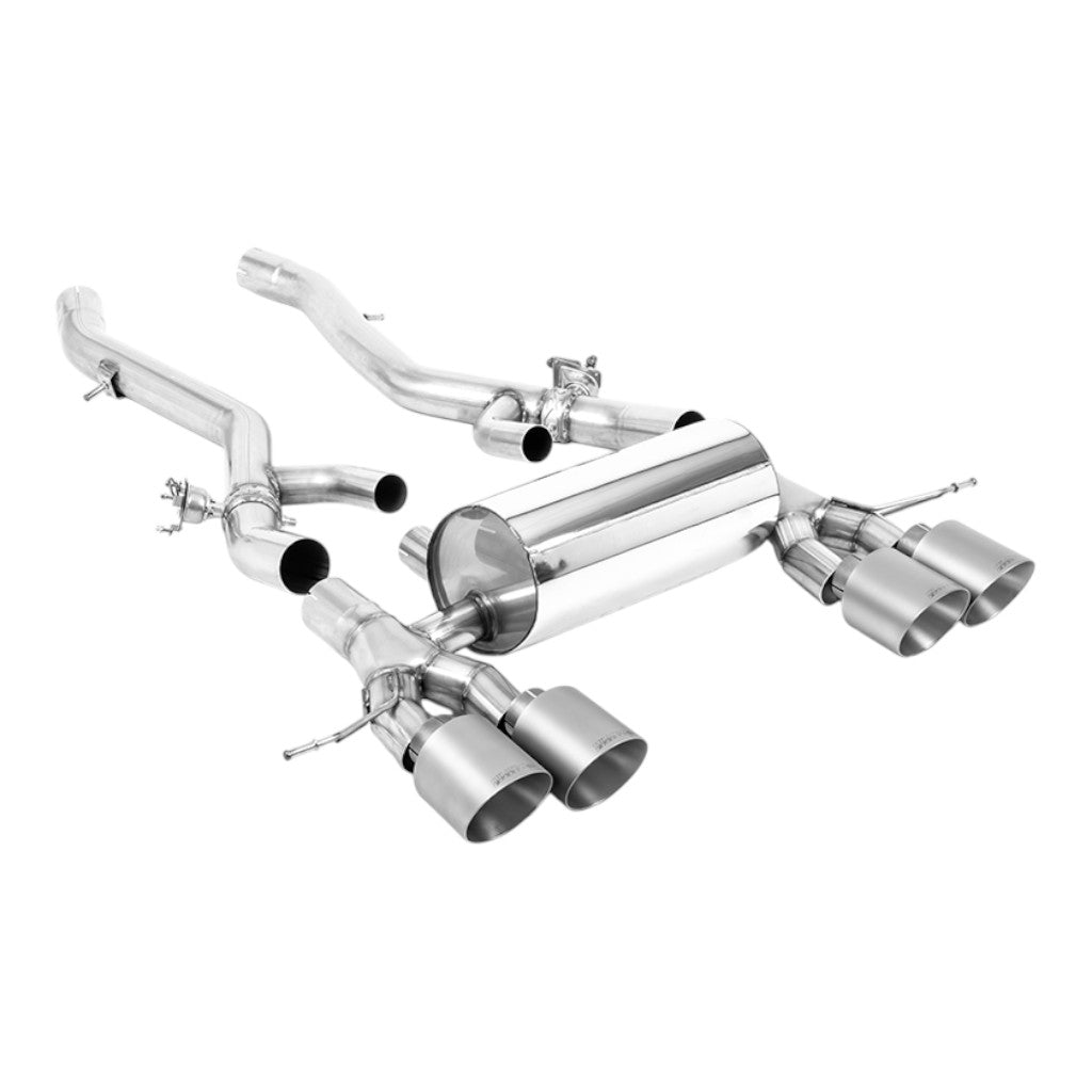 MILLTEK SSXBM1171 Axle-Back Exhaust, 3.15" (Brushed Titanium GT-115 Trims) for BMW M3 (G80 / G81) / M4 (G82) Photo-0