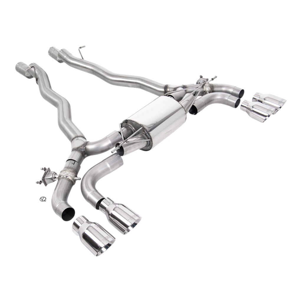MILLTEK SSXBM1174 Axle-Back Exhaust, 3.15" (Polished GT-100 Trims) for BMW M5 / M5 Competition (F90) Photo-0