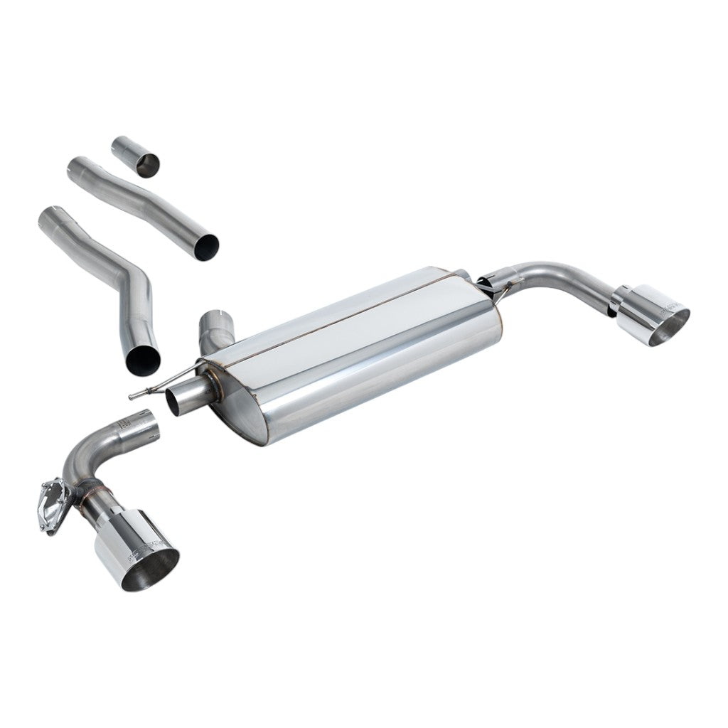 MILLTEK SSXBM1202 Filter-Back Exhaust, 3" (Polished GT-115 Trims) for BMW 128ti (F40) OPF/GPF Photo-0