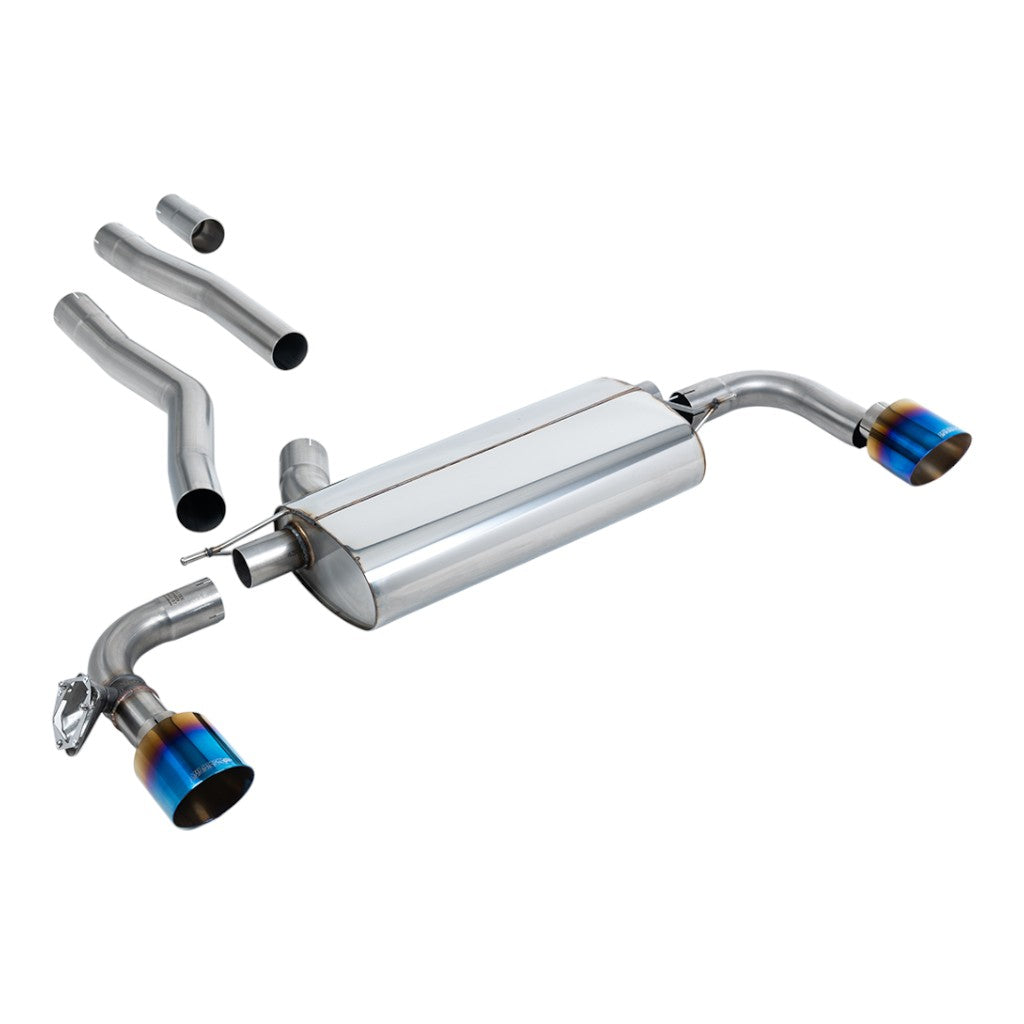 MILLTEK SSXBM1205 Filter-Back Exhaust, 3" (Burnt Titanium GT-115 Trims) for BMW 128ti (F40) OPF/GPF Photo-0