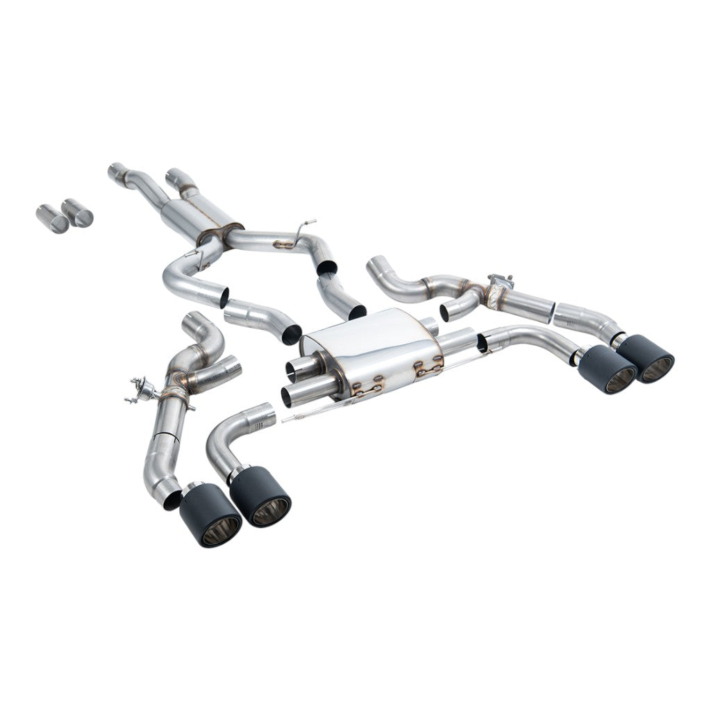 MILLTEK SSXBM1214 Filter-Back Exhaust, 3.15" (Carbon JET-115 Trims) for BMW X3M (G01) / X4M (G02) Photo-0