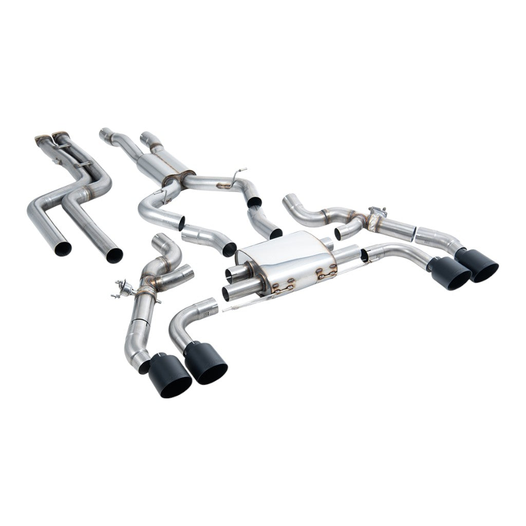MILLTEK SSXBM1215 Downpipe-Back Exhaust, 3.15" (Cerakote Black GT-115 Trims) for BMW X3M / X3M Comp Pre LCI (G01) OPF/GPF 2019–2021 Photo-0