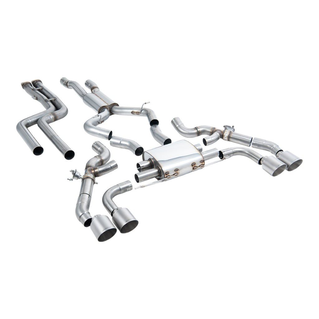 MILLTEK SSXBM1216 Downpipe-Back Exhaust, 3.15" (Titanium GT-115 Trims) for BMW X3M / X3M Comp Pre LCI (G01) OPF/GPF 2019–2021 Photo-0