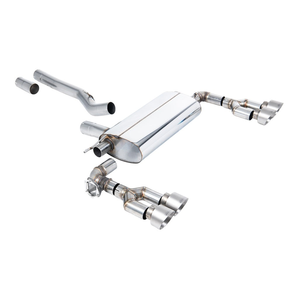 MILLTEK SSXBM1246 Filter-Back Exhaust, 3" (Titanium GT-100 Trims) for BMW M135i xDrive (F40) OPF/GPF Photo-0