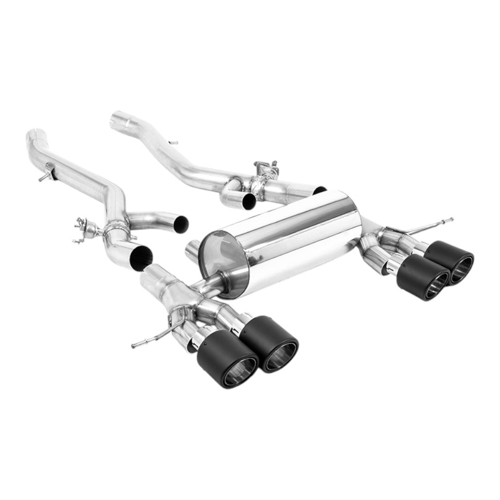 MILLTEK SSXBM1280 Axle-Back Exhaust, 3" (Carbon JET-115 Trims) for BMW M2 (G87) OPF/GPF Photo-0