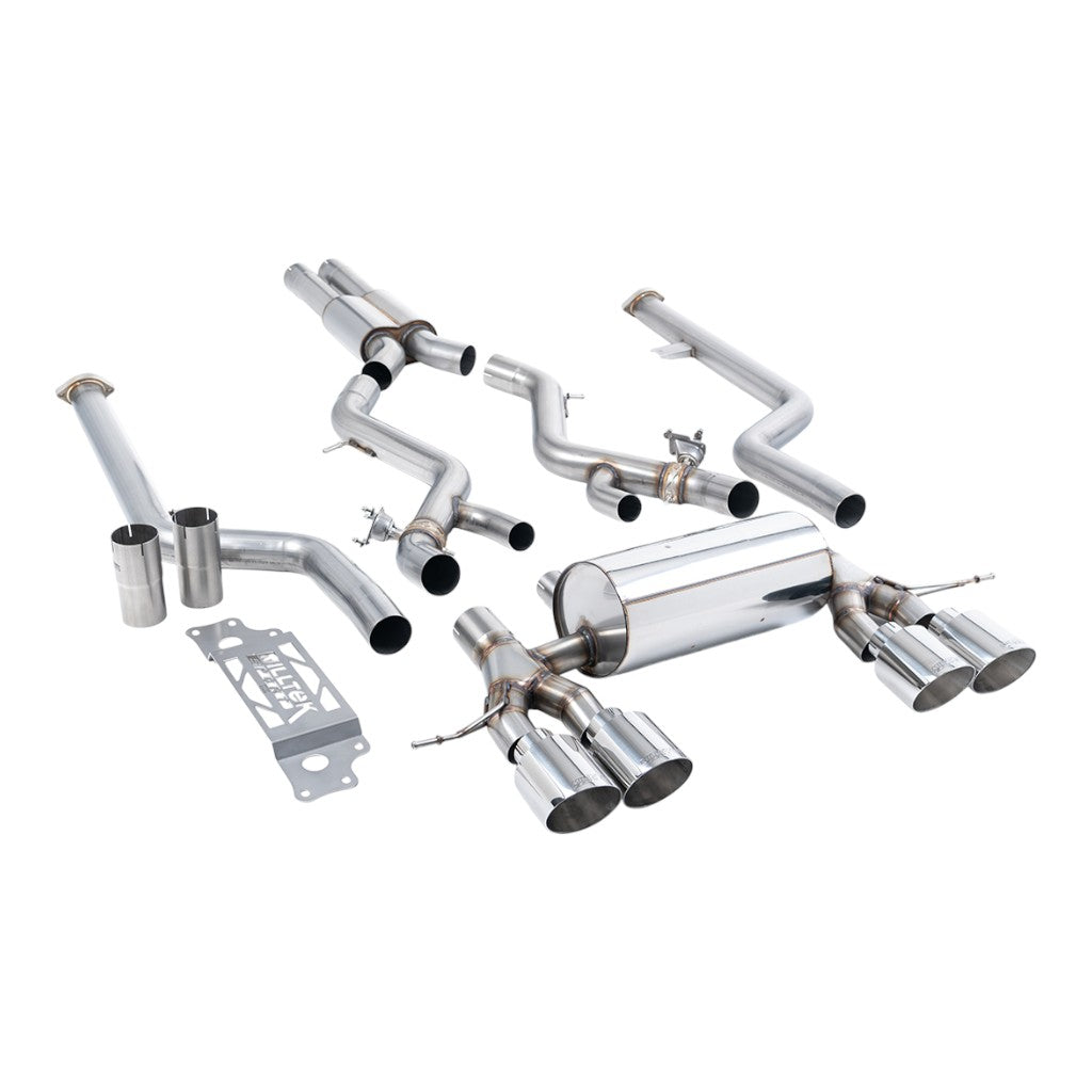 MILLTEK SSXBM1311 Cat-Back Exhaust, 3" (Polished GT-115 Trims) for BMW M2 (G87) Non-OPF/GPF Photo-0