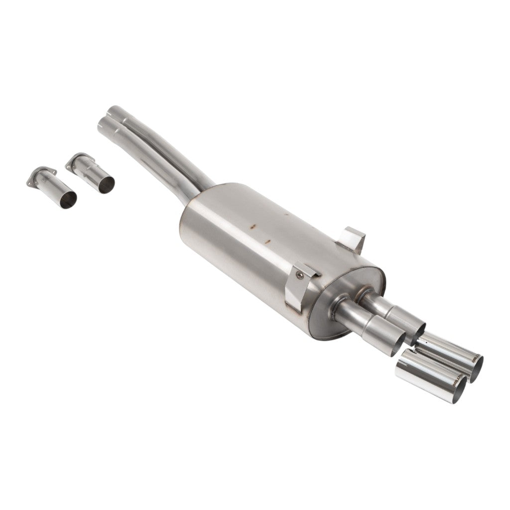 MILLTEK SSXBM1401 Cat-Back Exhaust, 2.37'' (OEM+ Single Wall Polished 70mm Tips) for BMW M3 (E36) Photo-0