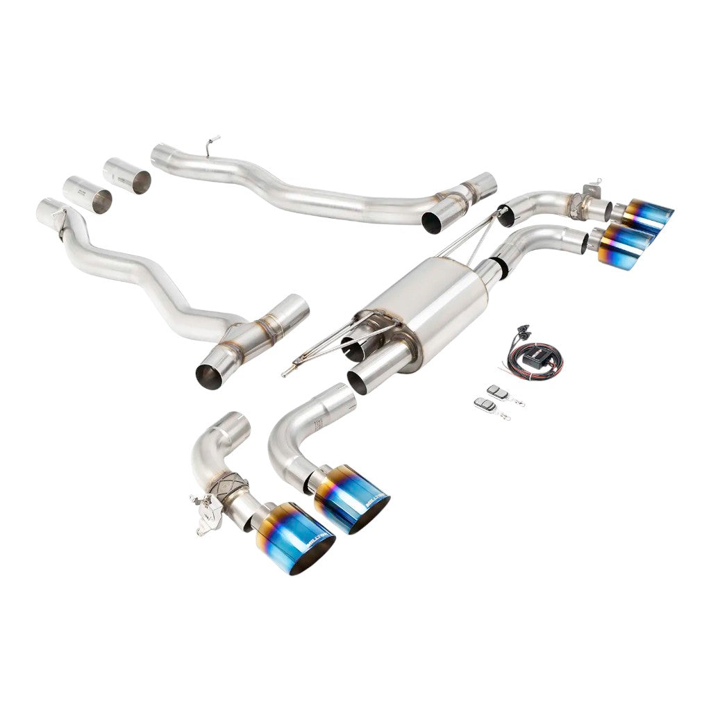 MILLTEK SSXBM1413 Axle-Back Exhaust, 3.15'' (GT-115 Blue Titanium Tips) for BMW M5 (G90 / G99) Photo-0