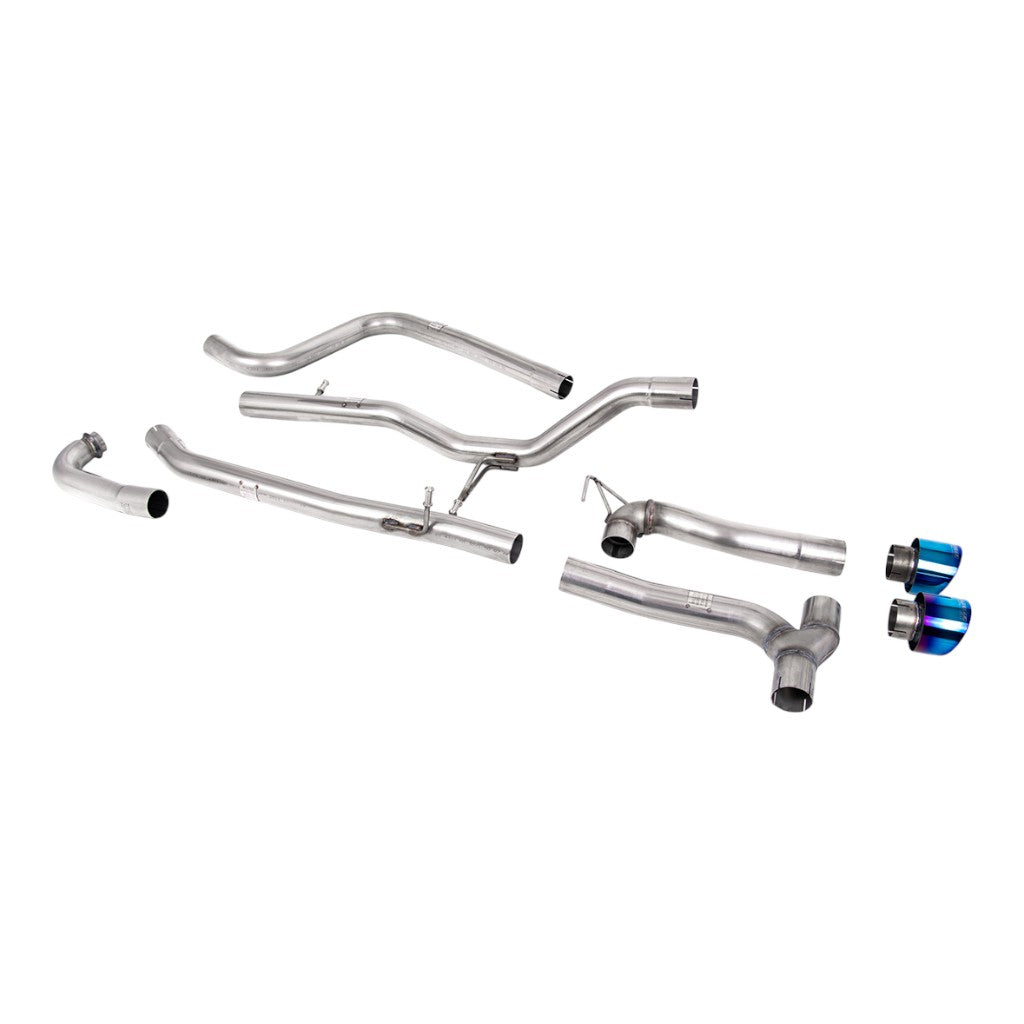 MILLTEK SSXFD374 Cat-Back Exhaust, 2.37" (Blue Titanium GT-100 Trims) for FORD Fiesta ST-Line (MK8) Non-OPF/GPF 2017-2019 Photo-0