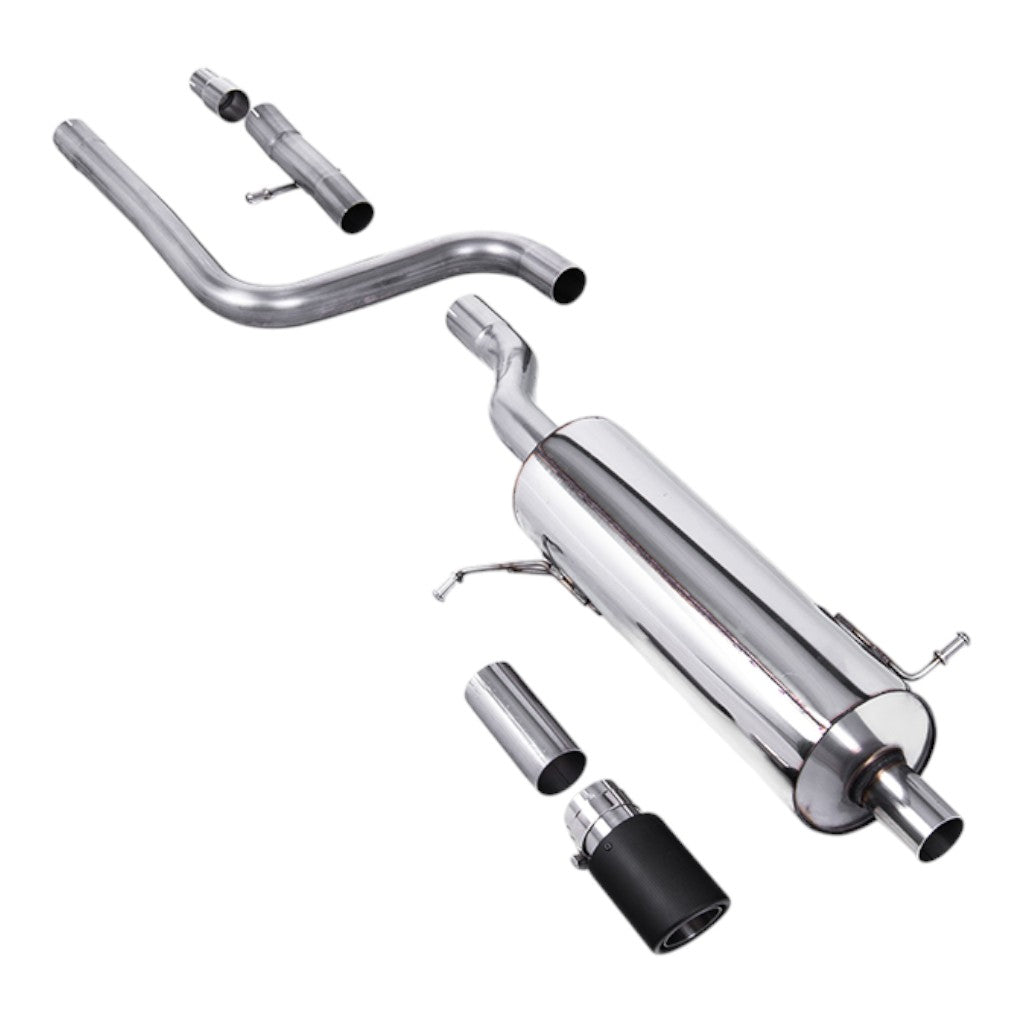 MILLTEK SSXFD396 Filter-Back Exhaust, 2.37" (Carbon JET-90 Trim) for FORD Fiesta ST-Line 155ps Hybrid OPF/GPF 2020- Photo-0