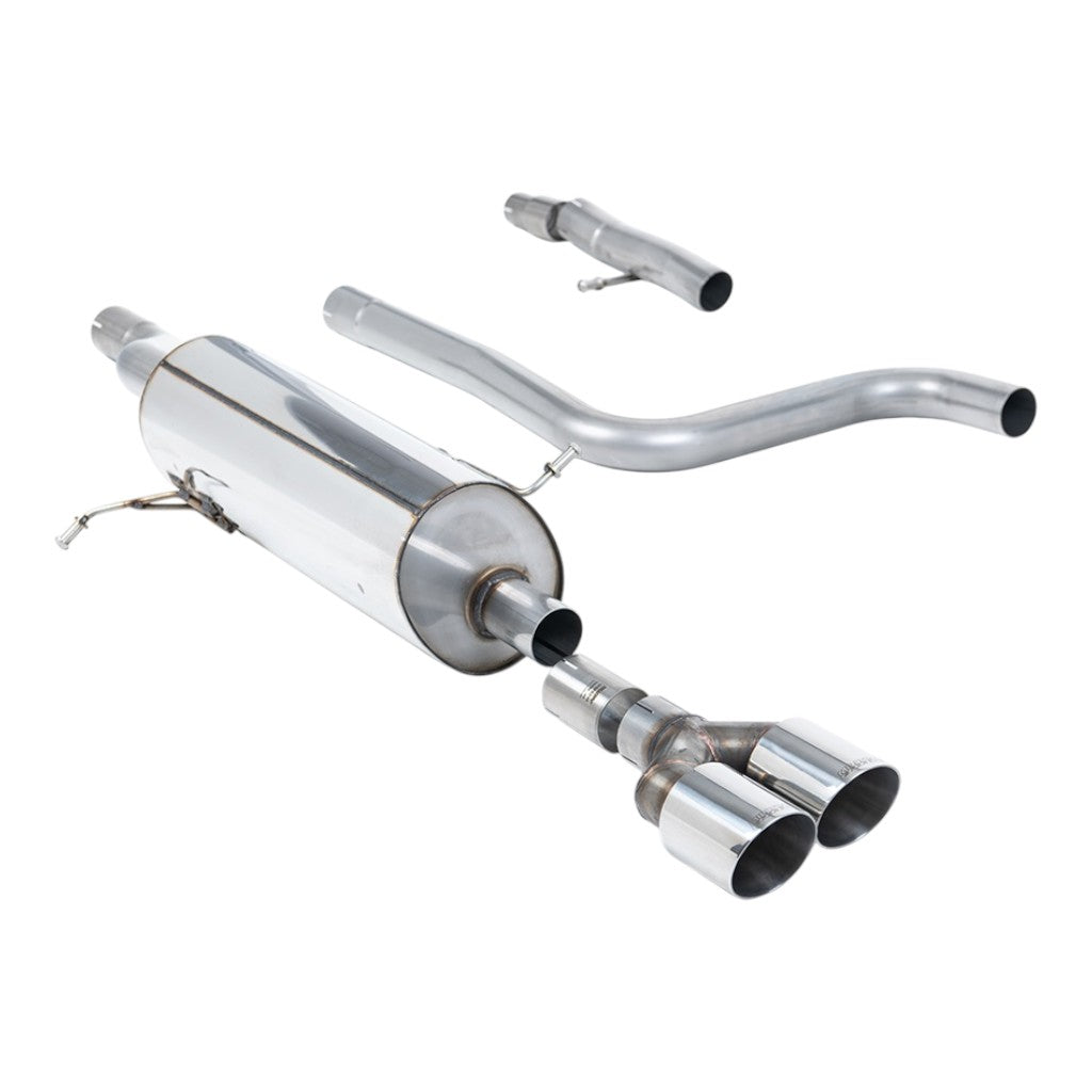 MILLTEK SSXFD403 Filter-Back Exhaust, 2.37" (Polished GT-90 Trims) for FORD Fiesta ST-Line 155ps Hybrid OPF/GPF 2020- Photo-0