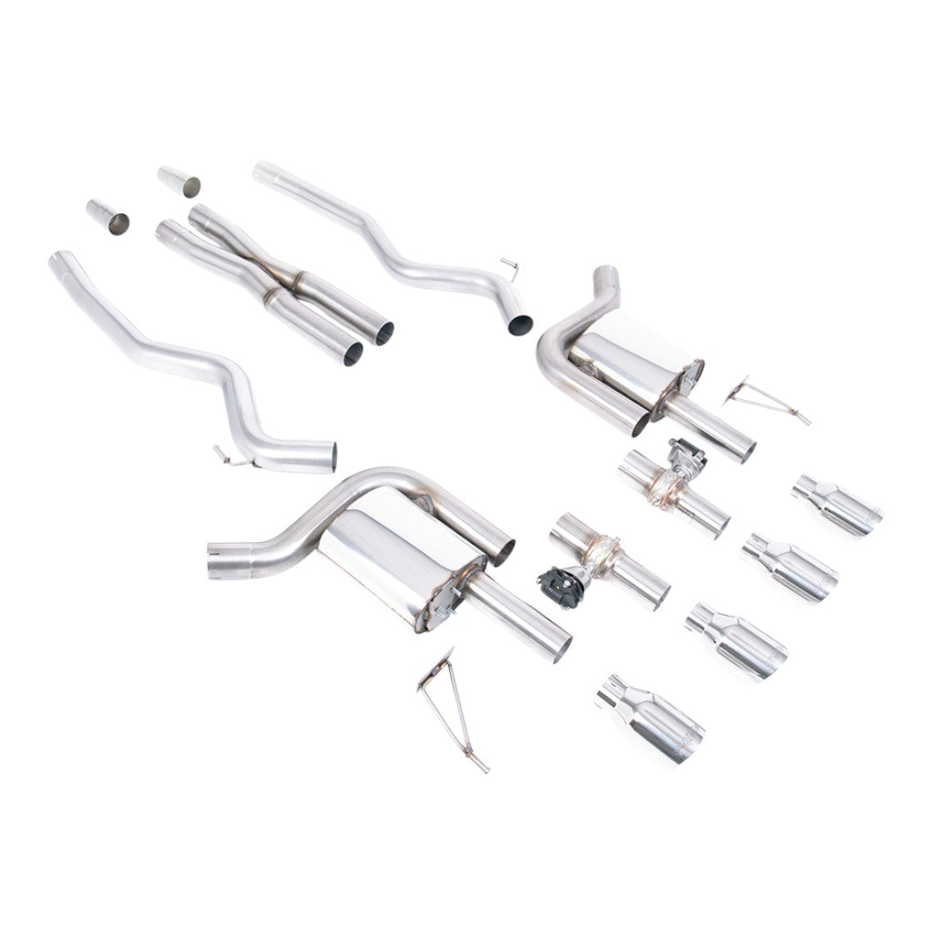 MILLTEK SSXFD425 Cat-Back Exhaust, 2.76" (Polished GT-100 Tips) for FORD Mustang GT 5.0L Fastback (S650) 2024- Photo-0
