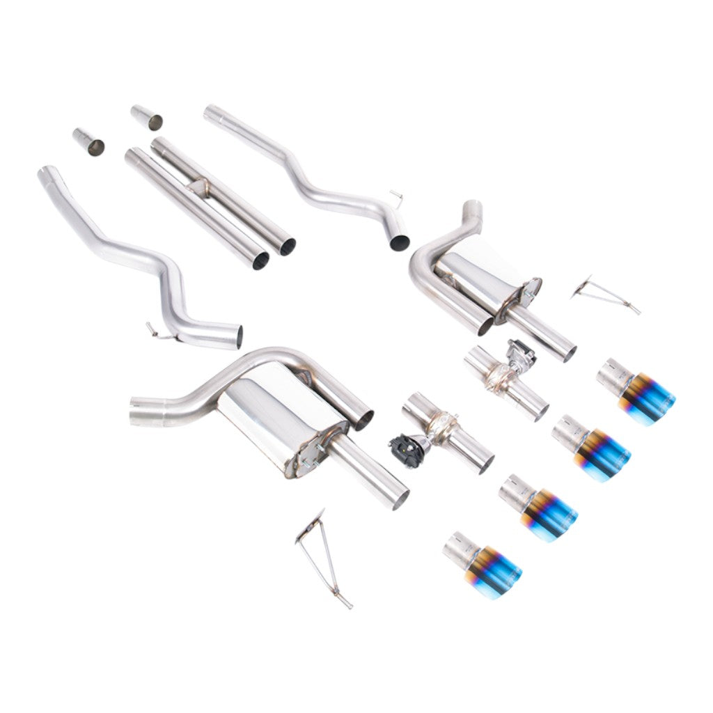 MILLTEK SSXFD432 Cat-Back Exhaust, 2.76" (Blue Titanium GT-100 Tips) for FORD Mustang GT 5.0L Fastback (S650) 2024- Photo-0