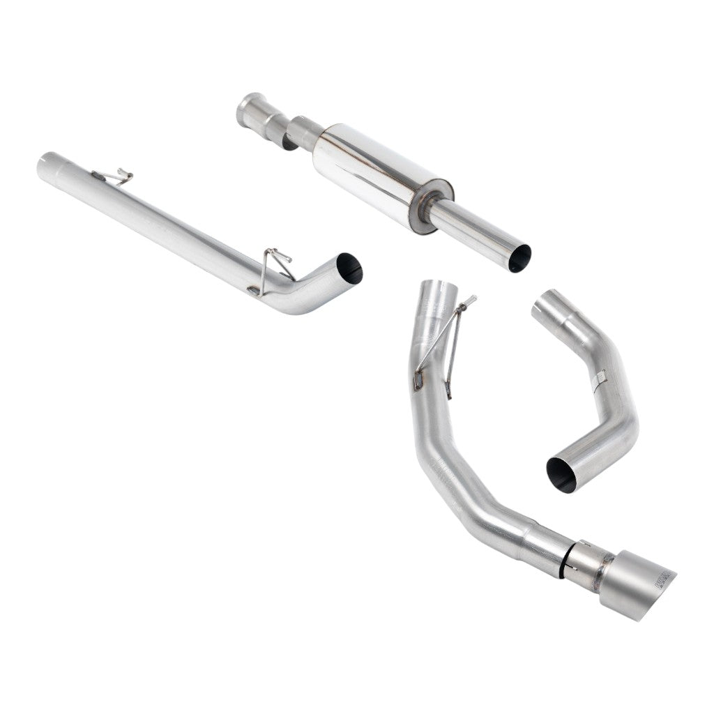 MILLTEK SSXFD470 Cat-Back Exhaust, 3" (Brushed Titanium GT-100 Tip) for FORD F-150 5.0L / 3.5L EcoBoost 2021- Photo-0