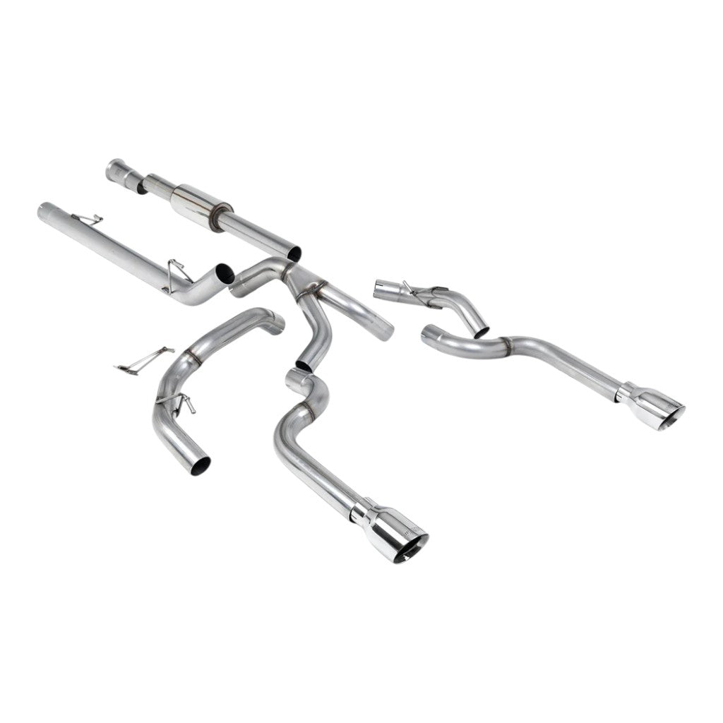 MILLTEK SSXFD484 Cat-Back Exhaust, 3" (Polished GT-100 Tip) for FORD F-150 SuperCrew 5.0 V8 2021- Photo-0