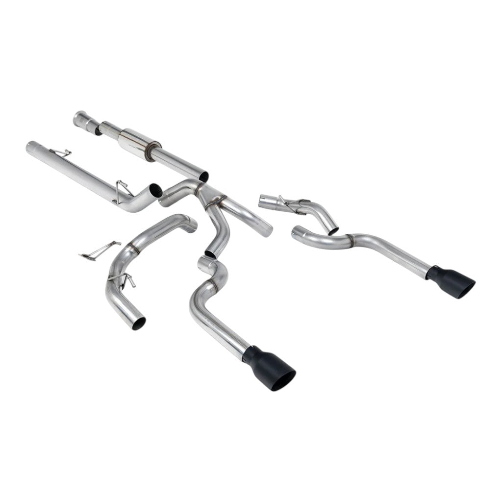 MILLTEK SSXFD485 Cat-Back Exhaust, 3" (Cerakote Black GT-100 Tip) for FORD F-150 SuperCrew 5.0 V8 2021- Photo-0