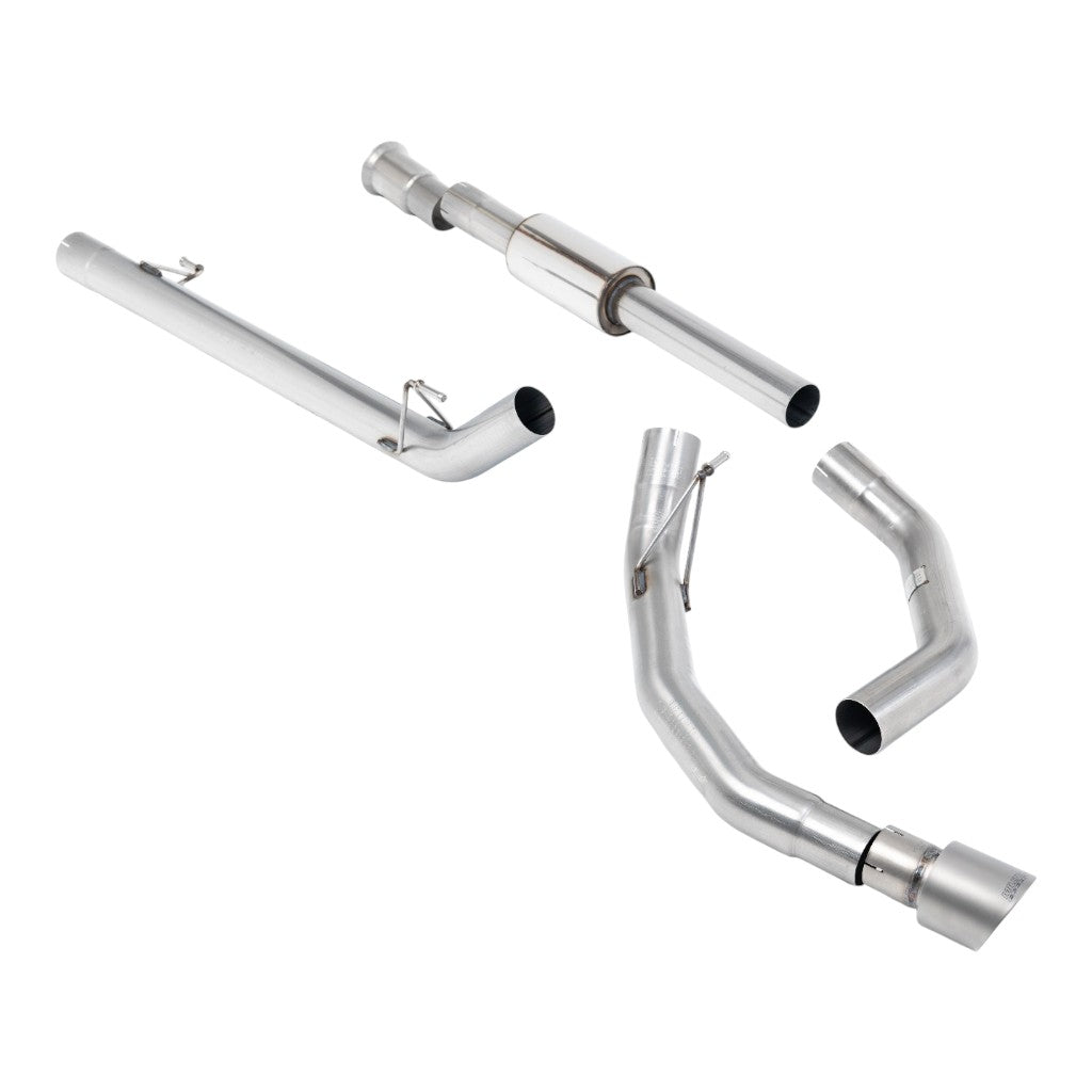 MILLTEK SSXFD486 Cat-Back Exhaust, 3" (Brushed Titanium GT-100 Tip) for FORD F-150 SuperCrew 5.0 V8 2021- Photo-0