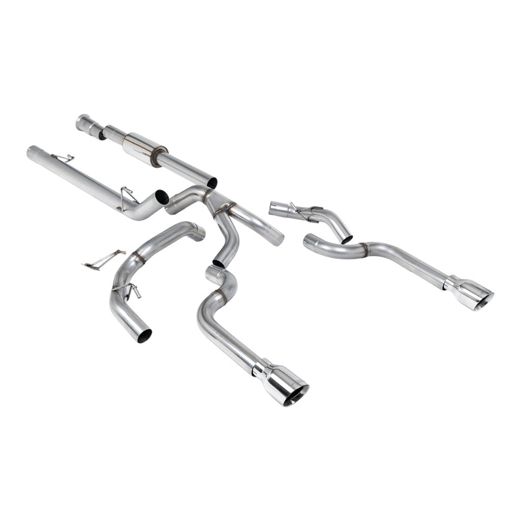 MILLTEK SSXFD488 Cat-Back Exhaust, 3" (Polished GT-100 Tips) for FORD F-150 SuperCrew 5.0 V8 2021- Photo-0
