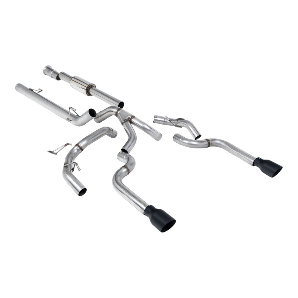MILLTEK SSXFD489 Cat-Back Exhaust, 3" (Cerakote Black GT-100 Tips) for FORD F-150 SuperCrew 5.0 V8 2021- Photo-0