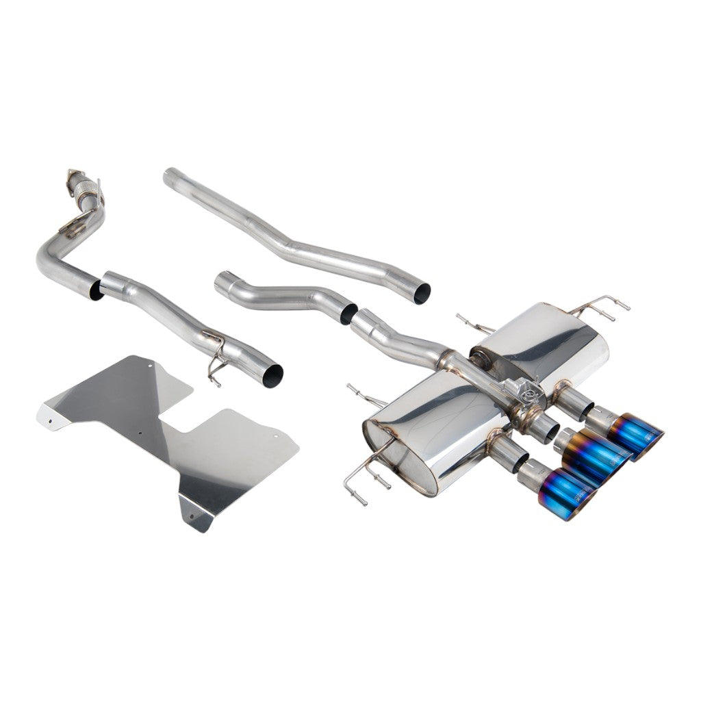 MILLTEK SSXHO286 Cat-Back Exhaust, 3" (Blue Titanium Trims) for HONDA Civic Type R (FL5) 2022- Photo-0