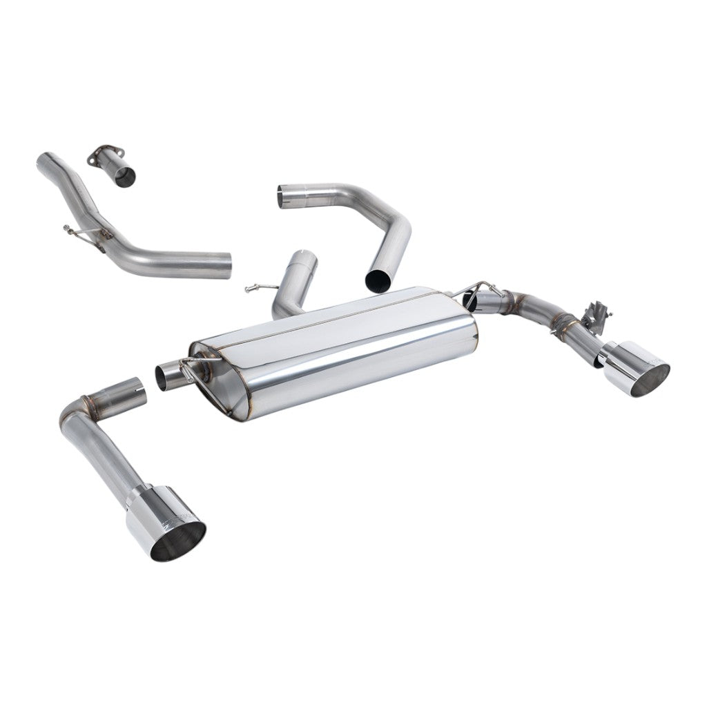 MILLTEK SSXHY173 Filter-Back Exhaust, 3" (Polished GT-115 Trims) for KIA Ceed GT 1.6 OPF/GPF 2019- Photo-0