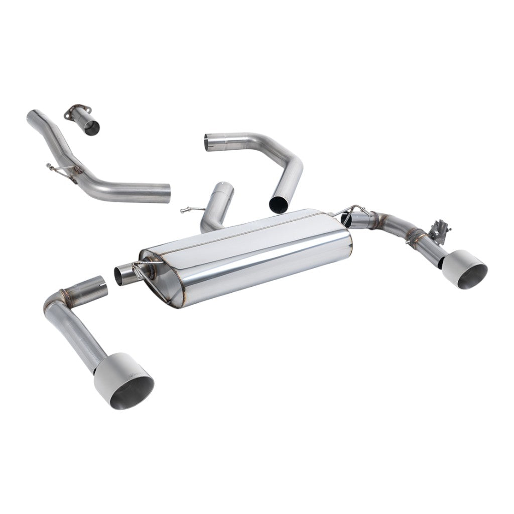 MILLTEK SSXHY175 Filter-Back Exhaust, 3" (Brushed Titanium GT-115 Trims) for KIA Ceed GT 1.6 OPF/GPF 2019- Photo-0