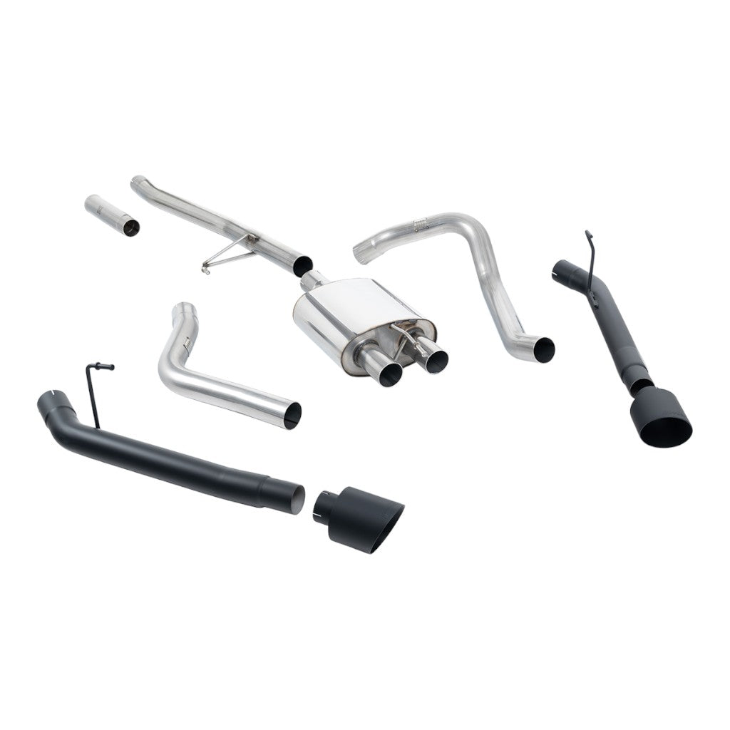 MILLTEK SSXJP107 Cat-Back Exhaust, 2.76" (Cerakote Black GT-115 Tips) for JEEP Gladiator 3.6 (JT) 2020- Photo-0