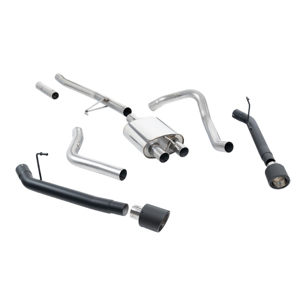 MILLTEK SSXJP110 Cat-Back Exhaust, 2.76" (Carbon JET-115 Tips) for JEEP Gladiator 3.6 (JT) 2020- Photo-0