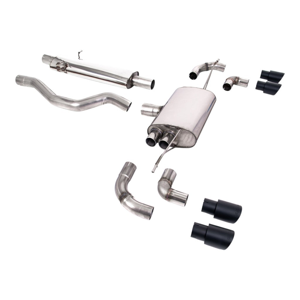 MILLTEK SSXLR101 Filter-Back Exhaust, 3" (Cerakote Black GT-90 Trims) for LAND ROVER Defender 110 P400 2020- Photo-0