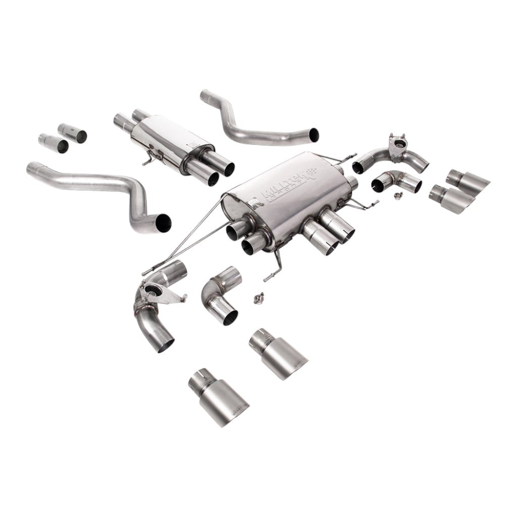 MILLTEK SSXLR112 Filter-Back Exhaust, 2.76" (Brushed Titanium GT-90 Trims) for LAND ROVER Defender 90 P525 OPF/GPF 2021- Photo-0