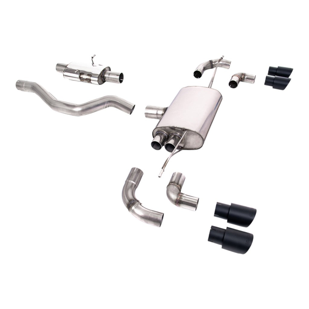 MILLTEK SSXLR151 Filter-Back Exhaust, 3" (Cerakote Black GT-90 Trims) for LAND ROVER Defender 90 P400 2020- Photo-0