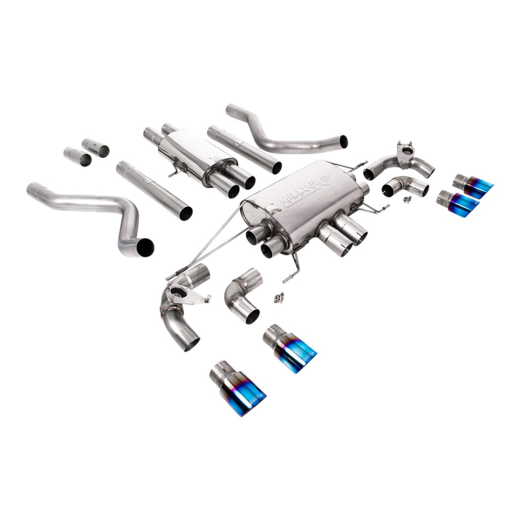 MILLTEK SSXLR181 Cat-Back Exhaust, 2.76" (Burnt Titanium GT-90 Trims) for LAND ROVER Defender 110 P525 Non-OPF/GPF 2021- Photo-0