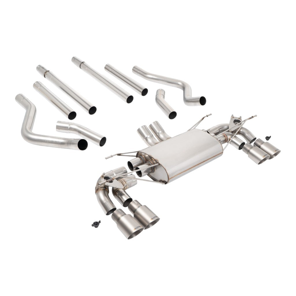 MILLTEK SSXLR236 Filter-Back Exhaust, 2.76" (Brushed Titanium GT-90 Trims) for LAND ROVER Defender 130 5.0 2023- Photo-0