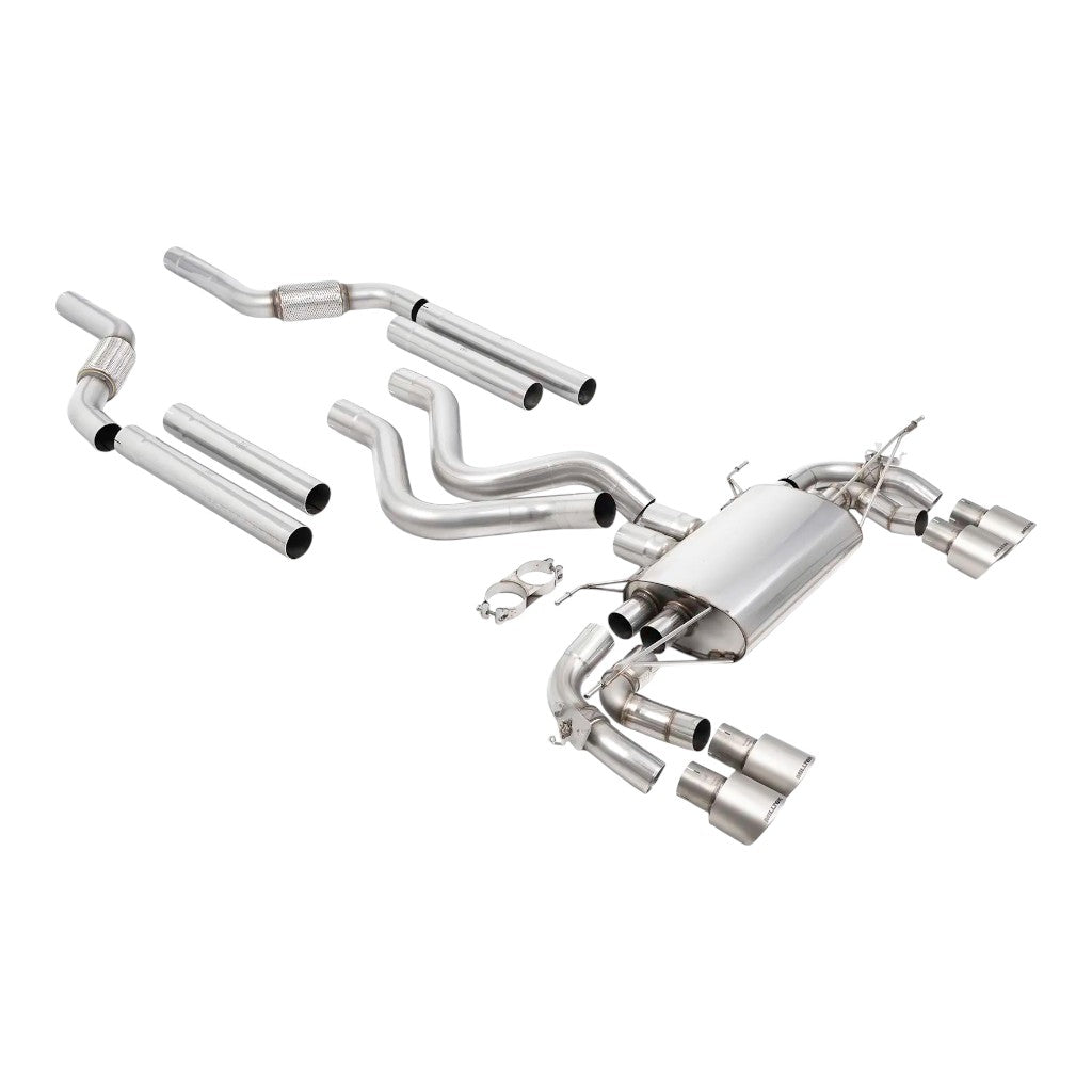 MILLTEK SSXLR265 Filter-Back Exhaust, 3.15'' (Quad GT-100 Brushed Titanium Tips) for LAND ROVER Defender 110 OCTA (P635) 2025- Photo-0