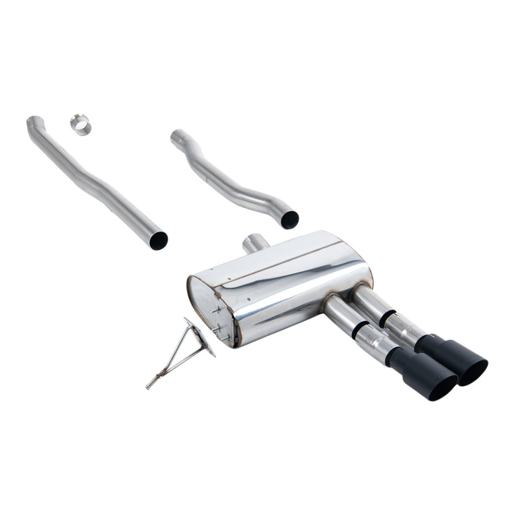 MILLTEK SSXM481 Cat-Back Exhaust, 2.75" (Cerakote Black Tips) for MINI Cooper S (F55) 2014– Photo-0