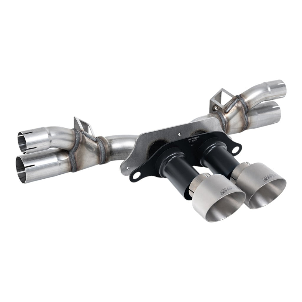 MILLTEK SSXPO197 Rear Silencer Bypass (Brushed Titanium GT-100 Trims) for PORSCHE 911 GT3 / GT3RS (991.2) 2018-2020 Photo-0