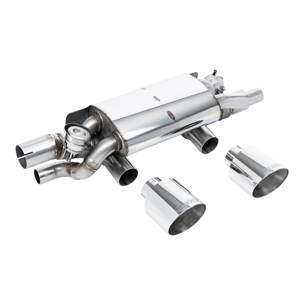 MILLTEK SSXPO198 Rear Silencer, 2.5" (Polished GT-115 Tips) for PORSCHE 911 T / S / GTS (991.2) 2015-2019 Photo-0
