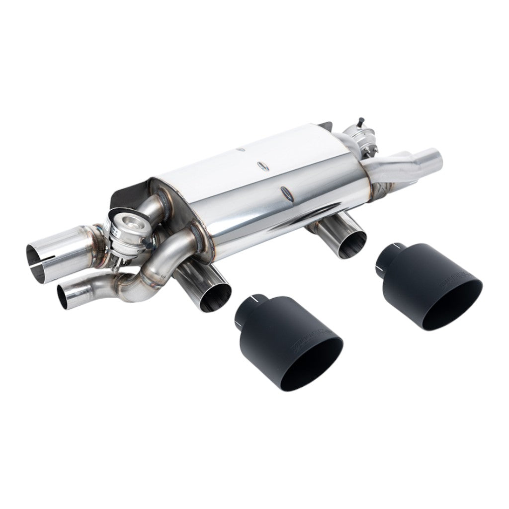 MILLTEK SSXPO199 Rear Silencer, 2.5" (Cerakote Black GT-115 Tips) for PORSCHE 911 T / S / GTS (991.2) 2015-2019 Photo-0