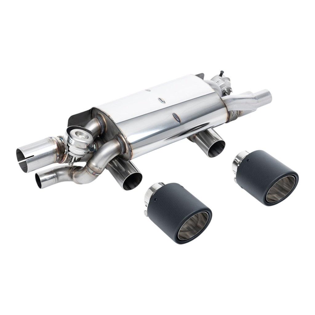 MILLTEK SSXPO202 Rear Silencer, 2.5" (Carbon JET-115 Tips) for PORSCHE 911 T / S / GTS (991.2) 2015-2019 Photo-0