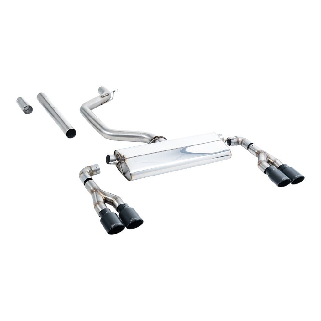 MILLTEK SSXSE262 Filter-Back Exhaust, 3.15" (Cerakote Black Ovals) for CUPRA Leon 300ps (MK4) OPF/GPF 2021- Photo-0