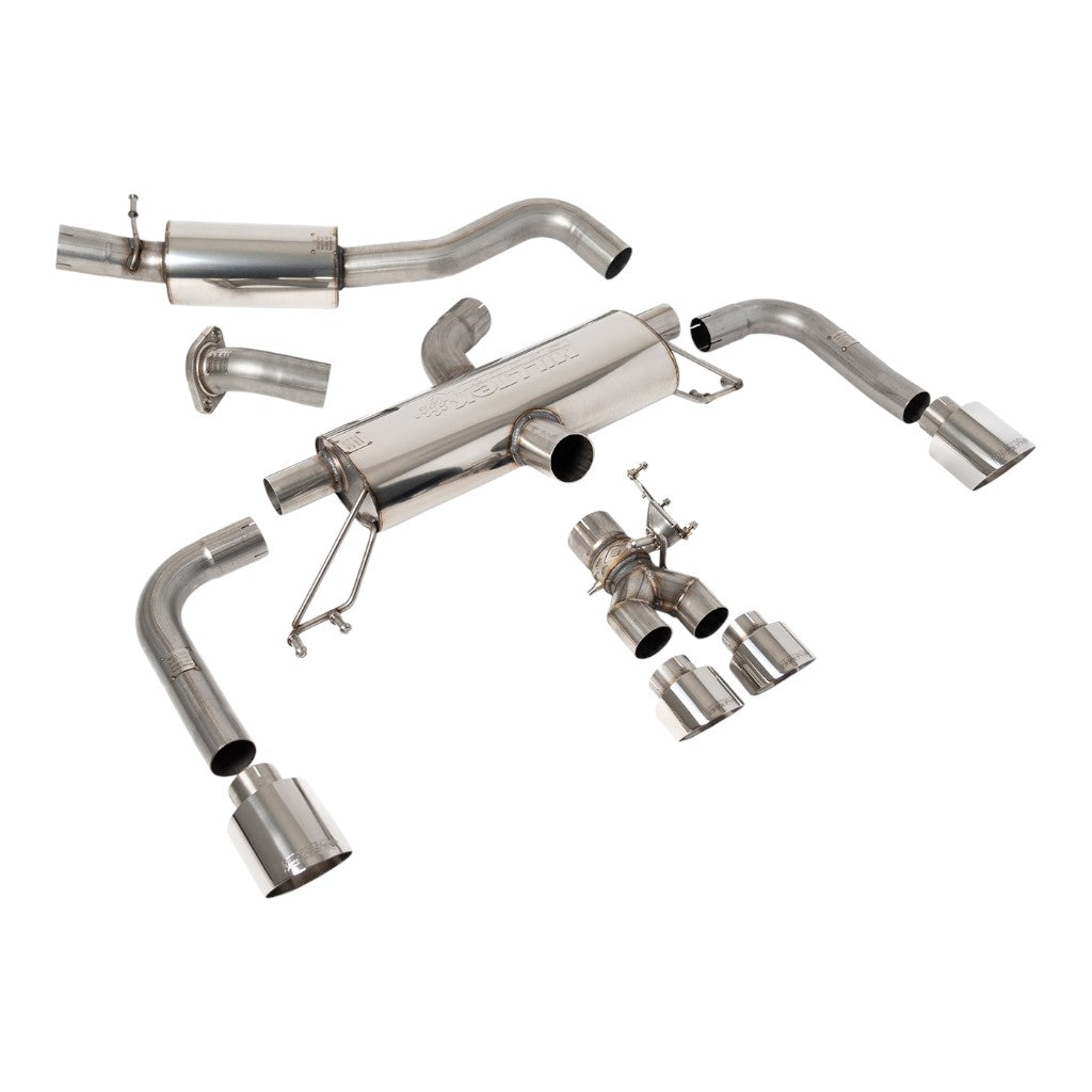 MILLTEK SSXTY155 Secondary Cat-Back Exhaust, 3" (Polished GT Tips) for TOYOTA GR Corolla 1.6 Turbo 2023- Photo-0