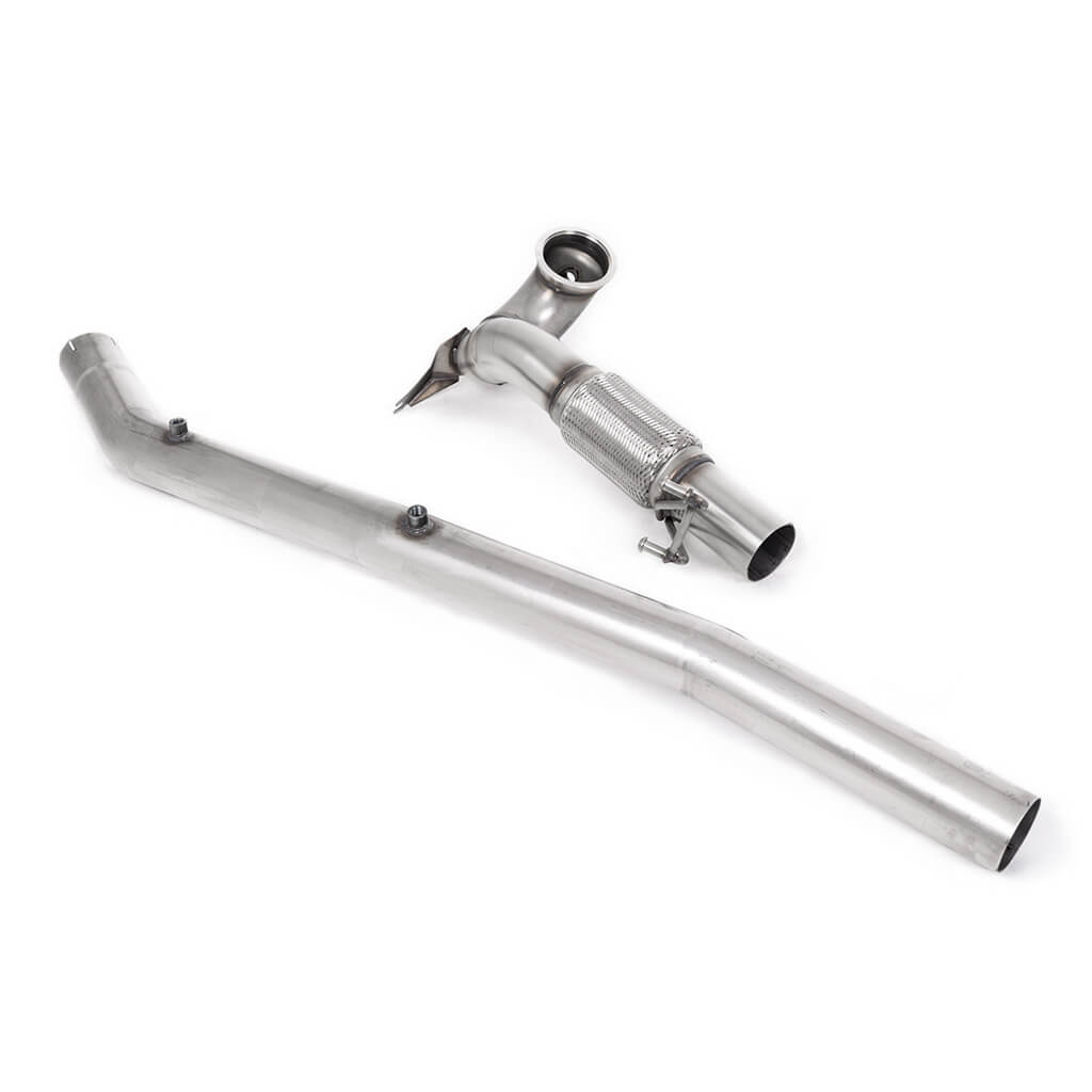 MILLTEK SSXVW663 De-Cat Downpipe, 3.7" for VW Golf R (MK8) / AUDI S3 (8Y) Photo-0