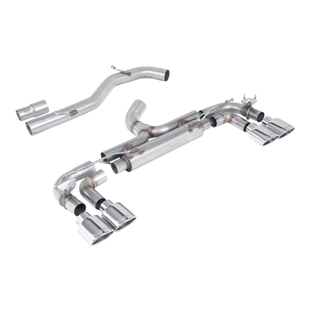 MILLTEK SSXVW718 Cat-Back Exhaust, 3.15" (Polished Ovals) for VW Golf R (MK7) Photo-0