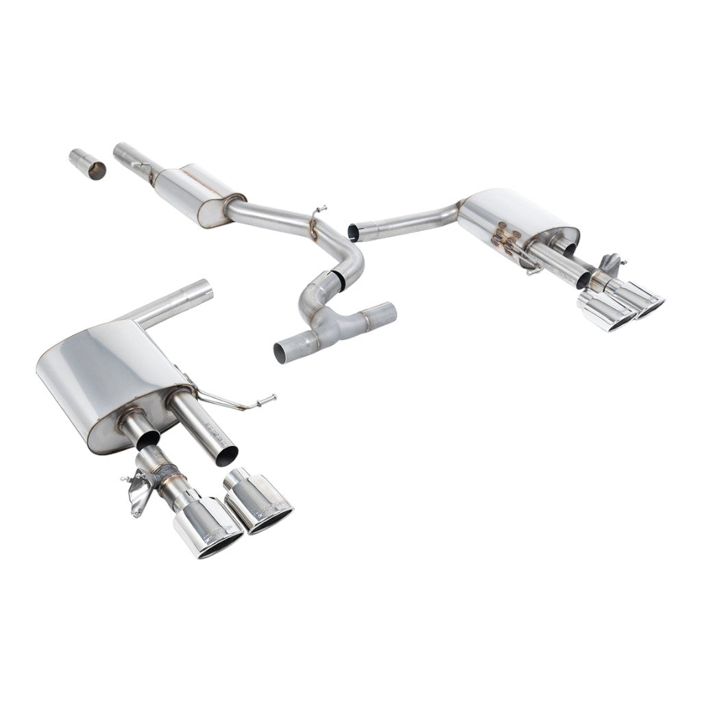 MILLTEK SSXVW744 Filter-Back Exhaust, 3" (Polished Ovals) for VW Arteon R OPF/GPF 2022- Photo-0