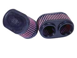 K&N RU-2922 UNIVERSAL Clamp-On Air Filter 2-3/8"DUAL FLG, GSXR, OVAL (2 PER BOX) Photo-0
