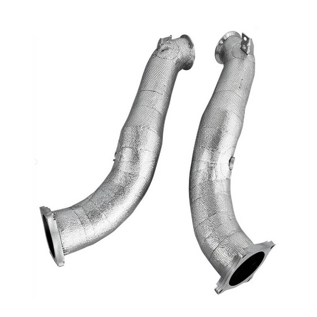 NOVITEC C1 750 55 Catalyst-Replacement Pipes (Heat Protection), Gold-Plated, 2pcs for MCLAREN 750S 2023- Photo-0